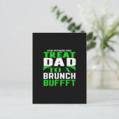 for father's day treat dad to a  brunch bufffet briefkaart (Staand voorkant)