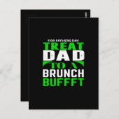 for father's day treat dad to a  brunch bufffet briefkaart (Voorkant / Achterkant)