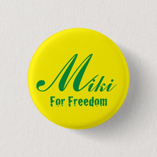 For Freedom miki Ronde Button 3,2 Cm (Voorkant)