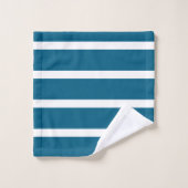 For Fresh Spaces – Deep Blue & White Striped Bad Handdoek (Wasdoekje)