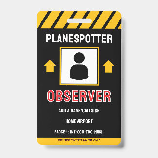 For Fun Planespotter Badge