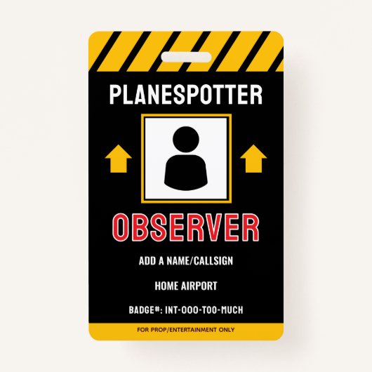 For Fun Planespotter Badge (Voorkant)