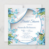 For-get-me-Not beroemd gemaakt door Blue Vrijgezel Magnetische Uitnodiging (Voorkant)