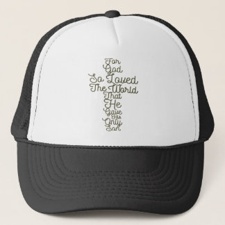 For God So Loved the World Cross John 3:16 Trucker Pet