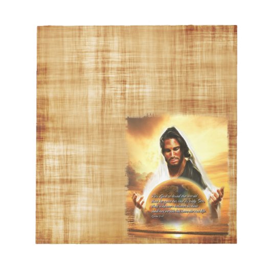 For God so Loved the World. Notitieblok (Voorkant)