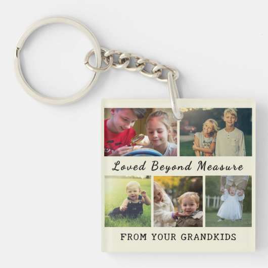 For Grandma & Grandpa – Loved Beyond Measure Sleutelhanger (voorkant)