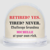 For Grandmother Pickleball best player Snow Globe Sneeuwbol (Achterkant)