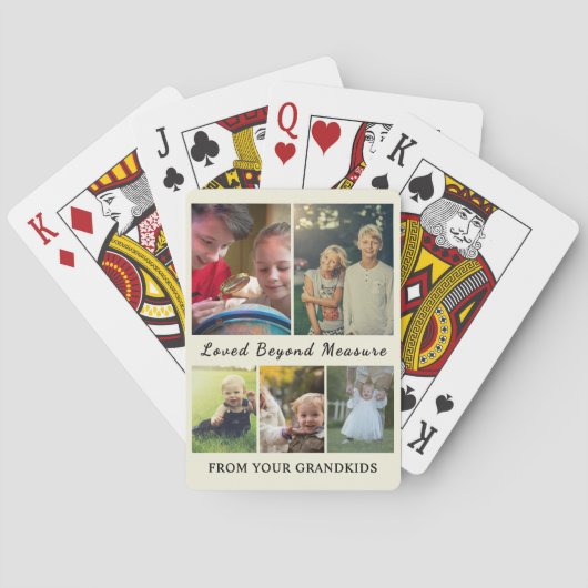 For Grandparents – Loved Beyond Measure Cards Pokerkaarten (Achterkant)