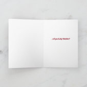 for Her on Valentine's Day with Red Wine Feestdagen Kaart (Binnen)