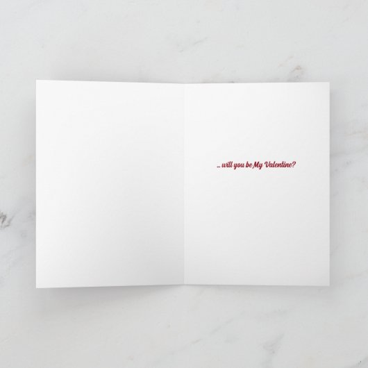 for Her on Valentine's Day with Red Wine Feestdagen Kaart (Binnen)