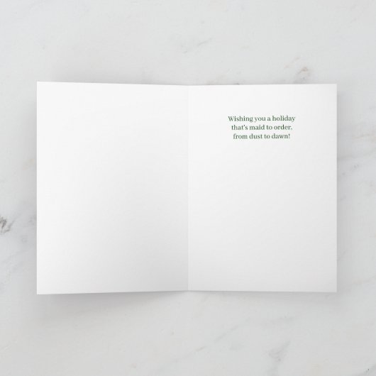 for Housekeeper Clean Sweep of Pure Joy Feestdagen Kaart (Binnen)