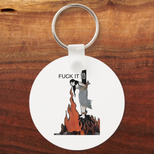 For It Funny - Witch Is Burning In Flames Girl Smo Sleutelhanger (Voorkant)