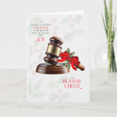 for Judge Judicial Gavel Verdict of Joy and Cheer Feestdagen Kaart (Voorkant)