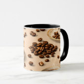 For me, coffee beans and espresso cup elegant t to mok (Voorkant rechts)