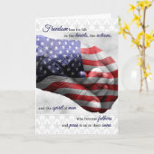 for Military Dad on Father's Day Patriotic Kaart (Gele Bloem)