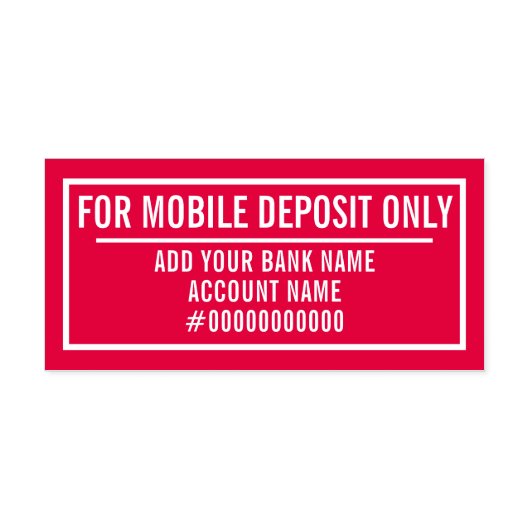 For Mobile Deposit Only Zelfinktende Stempel (Design)