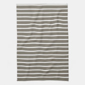 For Modern Kitchens – Taupe & White Striped Theedoek (Verticaal)