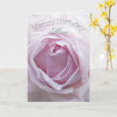 For mom, Birthday Card met pink roze Kaart (Gele Bloem)