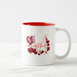 For Mom Butterfly Heart-Shaped Leaves Bouquet Tweekleurige Koffiemok