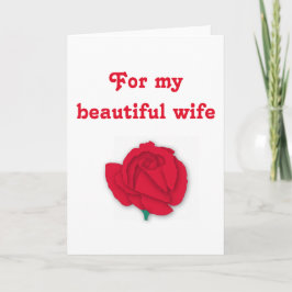 For My Beautiful Wife Valentine Greeting Cards Feestdagen Kaart