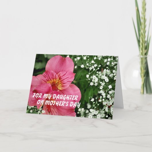 For my daughter on Mother's Day MOT. Kaart (Voorkant)