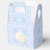 "For My Main Squeeze" Citroen & Blauwe Tegel Amalf Bedankdoosjes (Open)