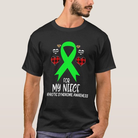 For My Niece Nephrotic Syndrome Awareness Ribbon B T-shirt (Voorkant)