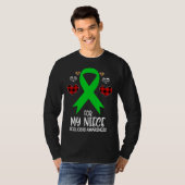 For My Niece Scoliosis Awareness Ribbon Leopard Bu T-shirt (Voorkant volledig)