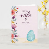 For My Wife With Love Card Kaart (Gele Bloem)