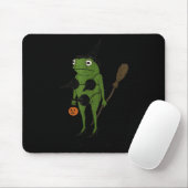 For October, Funny Halloween, Funny Witch Frog Muismat (Met muis)