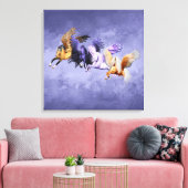 For Pegasi Flying Horses Pegasus Stallions Canvas Afdruk (Insitu (Woonkamer))