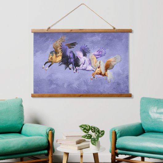 For Pegasi Flying Horses Pegasus Stallions Hangend Wandkleed (Woonkamer)