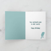 For PIckleball Players Funny Birthday Kaart (Binnen)