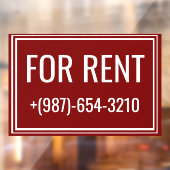For Rent Apartment Signs - Reusable Window Cling Raamsticker (Vel 2)