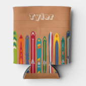 For Skiers Personalied Vintage Skis Blikjeskoeler (Voorkant)