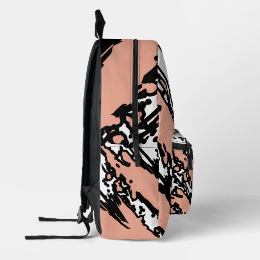 For Soft Souls – Blush Beige Abstract Backpack Bedrukte Rugzak (Links)