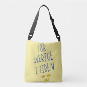 För Sverige i Tiden Bag, Zweedse Motto Crossbody Tas (Voorkant)