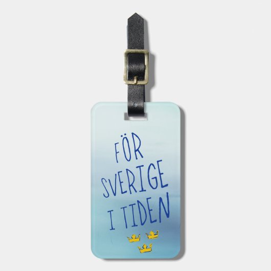 För Sverige i Tiden Bagagelabel Sjabloon (Voorkant verticaal)