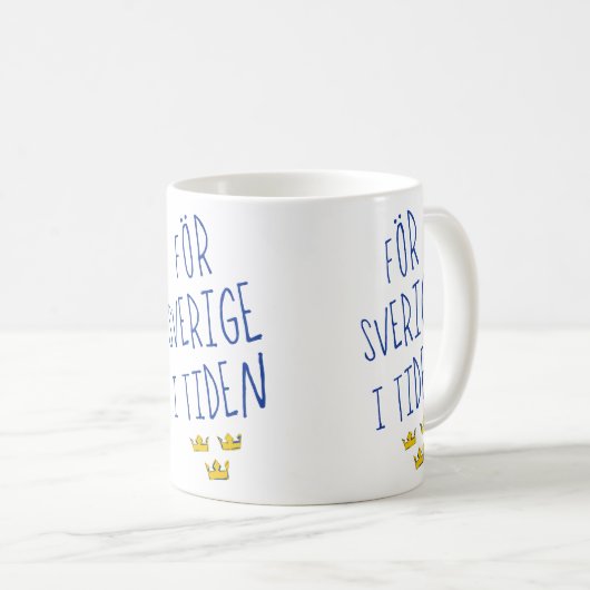 För Sverige i Tiden Mok Zweedse Motto (Voorkant rechts)