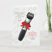 for the Barber Hair and Beard Trimmer Cheer Feestdagen Kaart (Voorkant)
