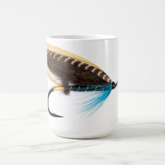 For the fisherman: Blue Charm Salmon Fly Mug Koffiemok (Center)