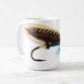 For the fisherman: Blue Charm Salmon Fly Mug Koffiemok (Voorkant links)