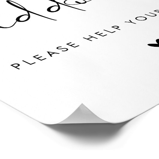 For the Kiddos Modern Wedding Kids Table Sign Poster (Hoek)