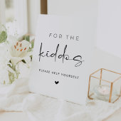 For the Kiddos Wedding Kids Table Reclamebord Met Voetstuk