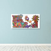 For the Love Of By Squid Fear City (2.5) Canvas Afdruk (Insitu (Houten vloer))