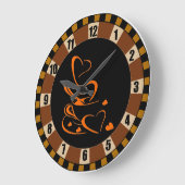 "For the Love of Coffee" Grote klok (Hoek)