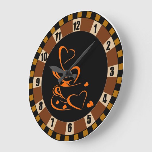 "For the Love of Coffee" Grote klok (Hoek)