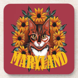For The Love Of Maryland Calico Cat  Bier Onderzetter