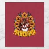 For The Love Of Maryland Calico Cat Wijn Etiket (Enkel label)