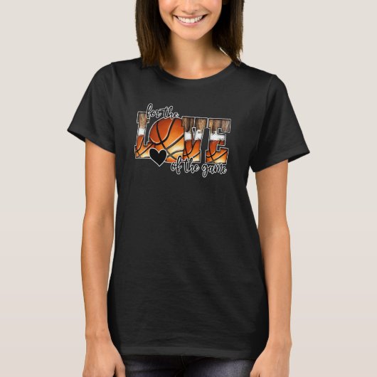 For The Love Of The Game Basketball Graphic Basket T-shirt (Voorkant)